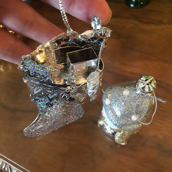 Silver Stocking and Snowman Ornaments - Picture 3 of 6